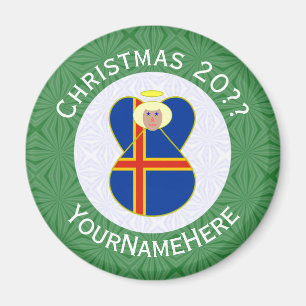 Ålander Angel Christmas Flag Personalized Magnet