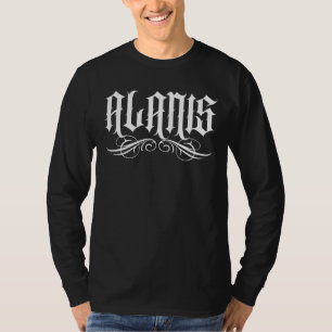 Alanis Mexican Surname Hispanic Spanish Familia Fa T-Shirt