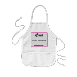 Alanis mom's sweetheart beginner cook kids apron
