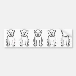 Alapaha Blue Blood Bulldog Cartoon Bumper Sticker
