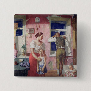 Alarm, 1934 2 inch square button