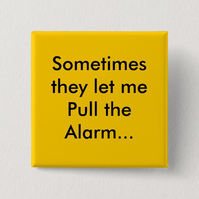 alarm 2 inch square button (Front)