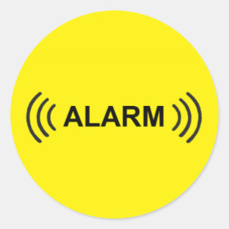ALARM CLASSIC ROUND STICKER