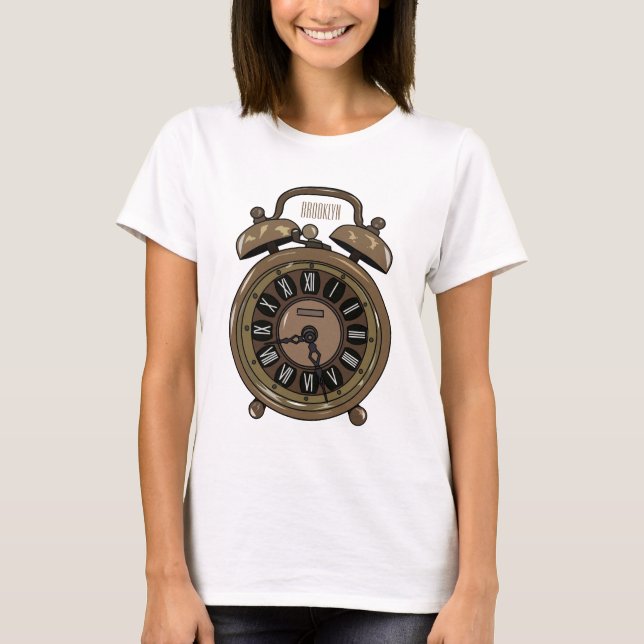Alarm clock cartoon illustration T-Shirt (Front)