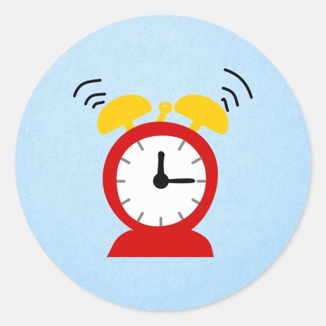 Alarm Clock Classic Round Sticker (Front)