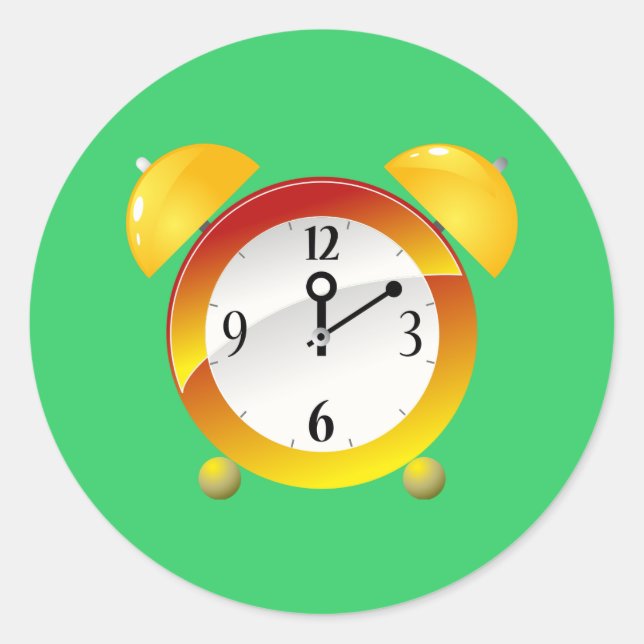 Alarm Clock Classic Round Sticker (Front)
