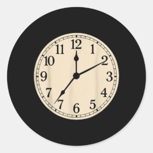 Alarm Clock Costume Shirt Funny Lazy Halloween Classic Round Sticker
