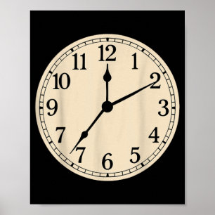Alarm Clock Costume Shirt Funny Lazy Halloween Poster