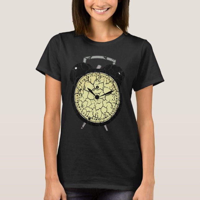Alarm Clock Distressed T-Shirt (Front)