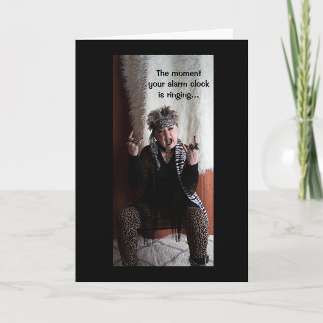 Alarm Clock Ringing Every Morning Card (Front)