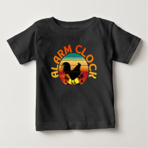 ALARM CLOCK VINTAGE MORNING ROOSTER CHICKEN BABY T-Shirt