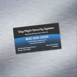 Alarm Security Tech Magnetic Business Card