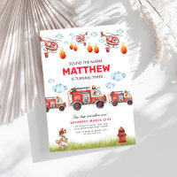 Alarme feu Invitation d'anniversaire