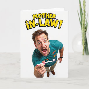 Alarmed Mother In Law Toothbrush Card