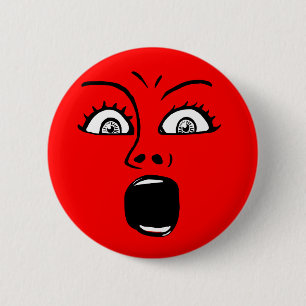 ALARMED! - Red 2 Inch Round Button