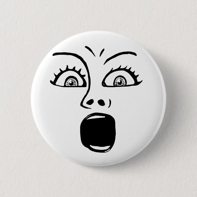 ALARMED! - White 2 Inch Round Button (Front)