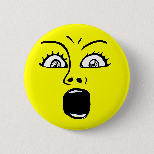 ALARMED! - Yellow 2 Inch Round Button (Front)