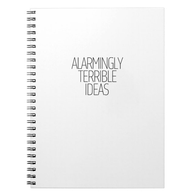 Alarmingly Terrible Ideas Notebook (Front)