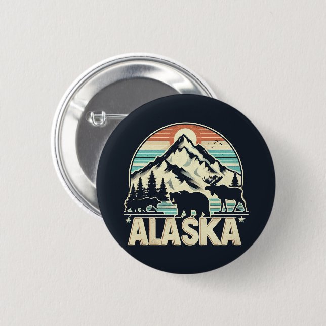 Alaska 2 Inch Round Button (Front & Back)