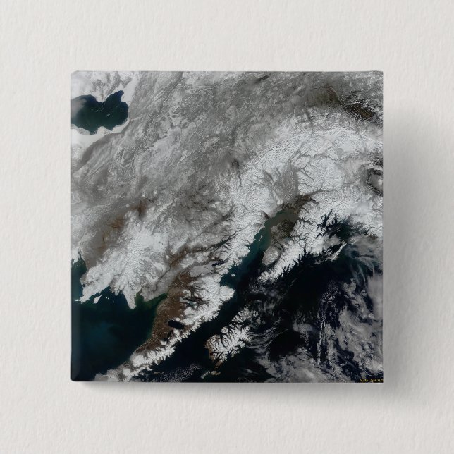 Alaska 2 Inch Square Button (Front)