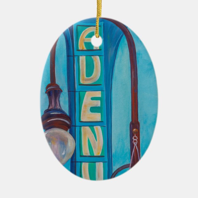 Alaska 4th Ave. Marquee ceramic ornament (Front)
