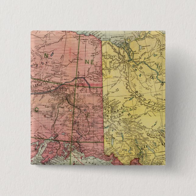 Alaska 6 2 inch square button (Front)