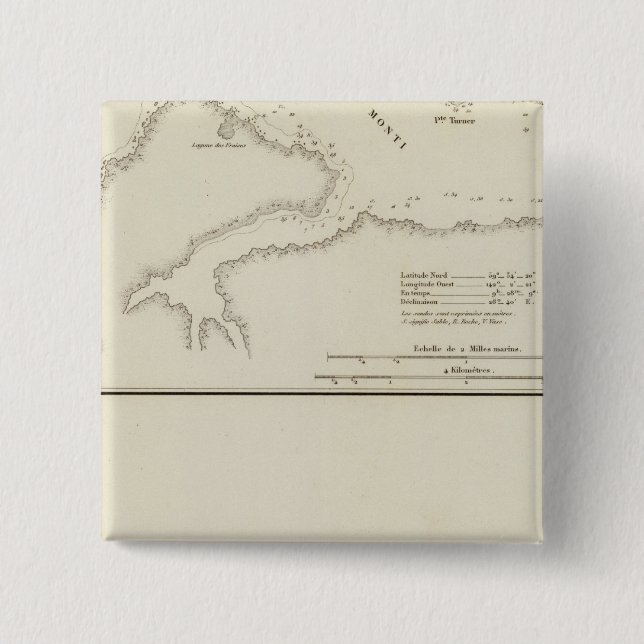 Alaska 8 2 inch square button (Front)