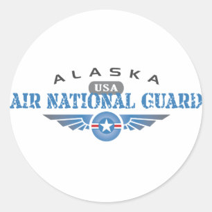 Alaska Air National Guard Classic Round Sticker