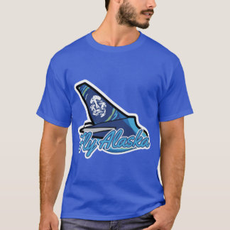Alaska Airline Pilot on Mushrooms Fly Alaska Overs T-Shirt