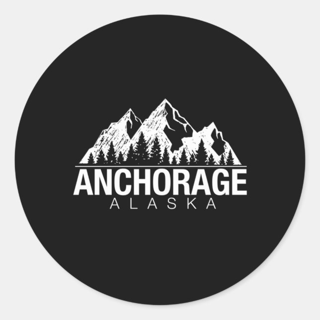 Alaska Anchorage Alaska Classic Round Sticker (Front)