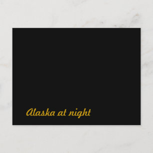 Alaska at night postcard