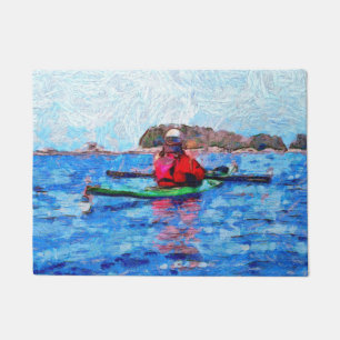 Alaska Baranof Islands Kayaking Painterly Doormat