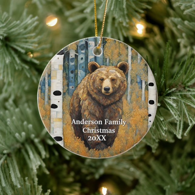 Alaska Bear  Ceramic Ornament (Tree)