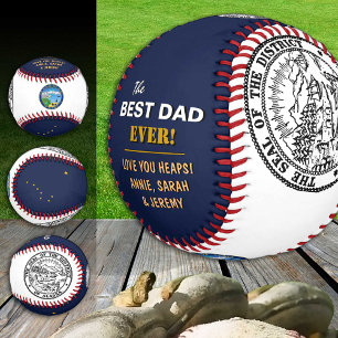 Alaska Best Dad, patriotic USA, Alaska Flag Baseball