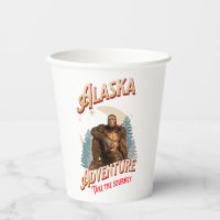 Alaska Bigfoot Adventure Retro Wilderness Art