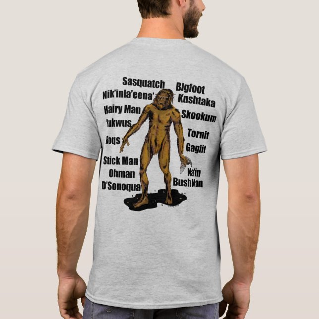 Alaska Bigfoot in Granite T-Shirt (Back)