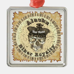 Alaska Biker  Metal Ornament