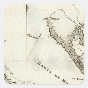 Alaska Book Map Square Sticker
