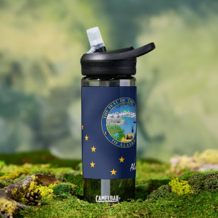 Alaska bottle, patriotic Alaska Flag Water Bottle