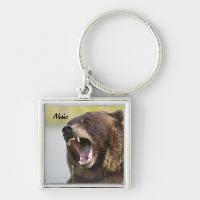 Alaska Brown Bear Keychain (Front)