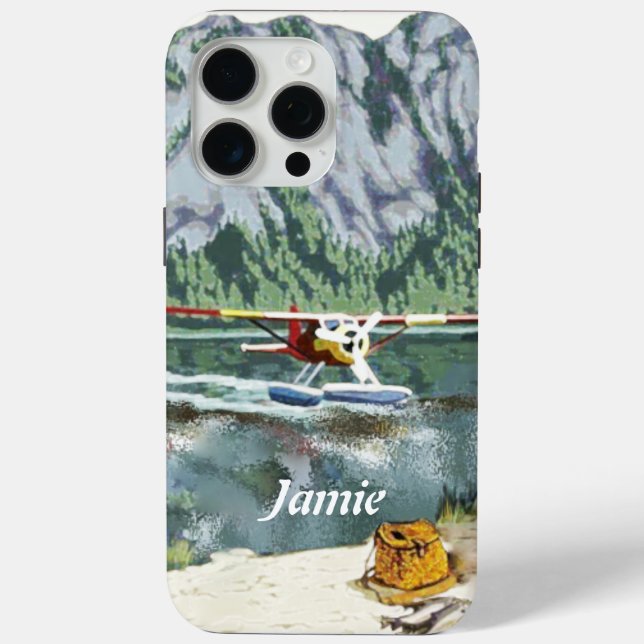 Alaska Bush Plane And Fishing Travel Case-Mate iPhone Case (Back)