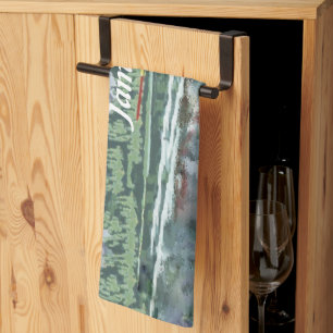 Alaska Bush Plane And Fishing Travel Kitchen Towel