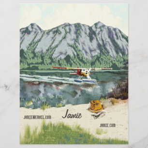 Alaska Bush Plane And Fishing Travel Letterhead