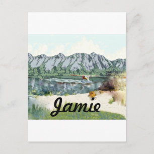 Alaska Bush Plane And Fishing Travel Postcard