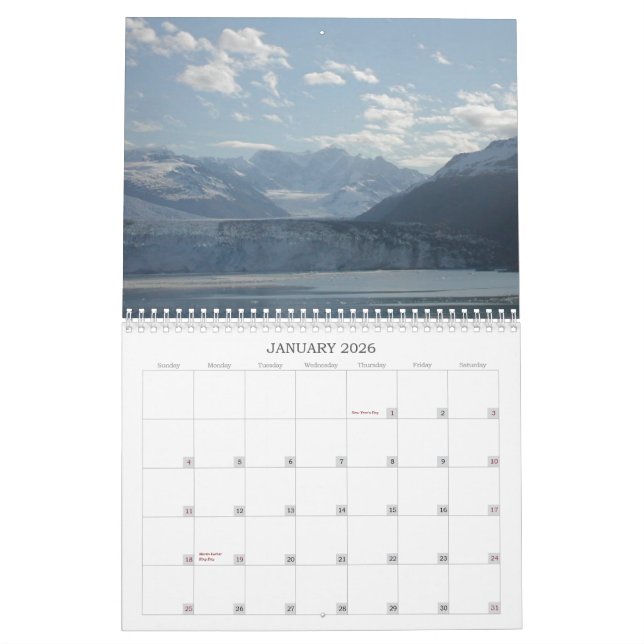 ALASKA CALENDAR (Jan 2026)