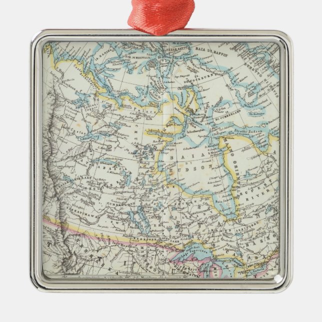 Alaska, Canada, Greenland Metal Ornament (Front)