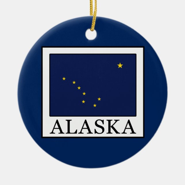 Alaska Ceramic Ornament (Front)