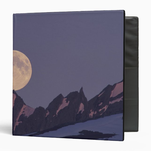 Alaska, Chugach Mountains Full moon rises Binder (Front/Inside)
