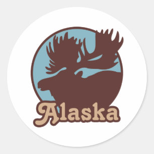 Alaska Classic Round Sticker