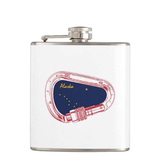 Alaska Climbing Carabiner Hip Flask (Front)